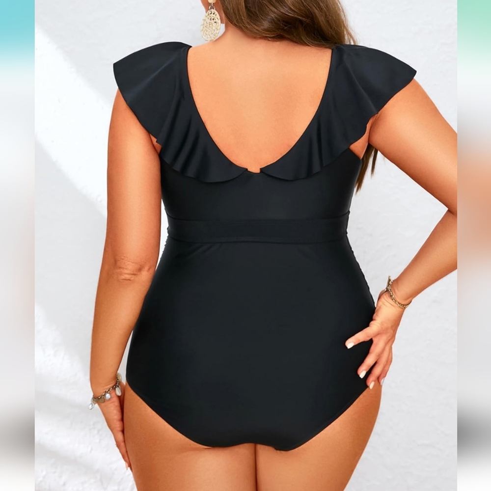 DACI Ruffled Tummy Control Swimsuit - Picture 2 of 7